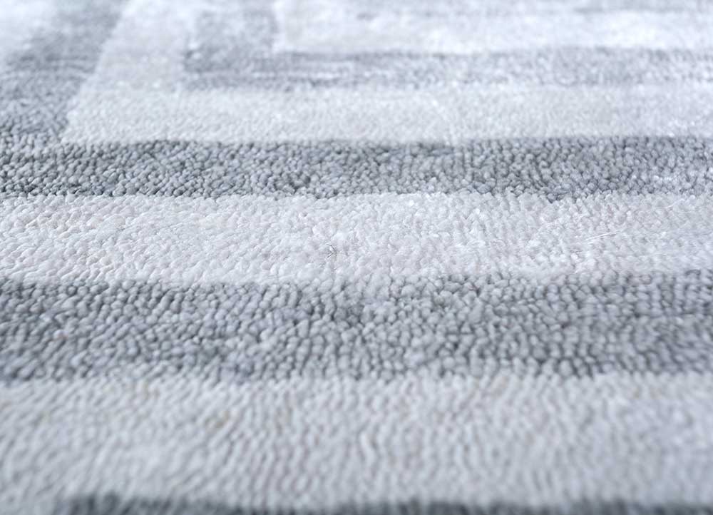 Viskose Teppich quadratisch  - 345 x 345 cm - silber