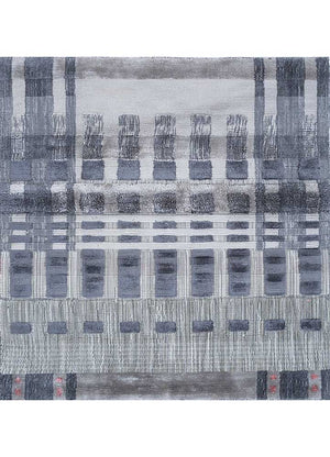 Viskose Teppich quadratisch  - 90 x 90 cm - mehrfarbig