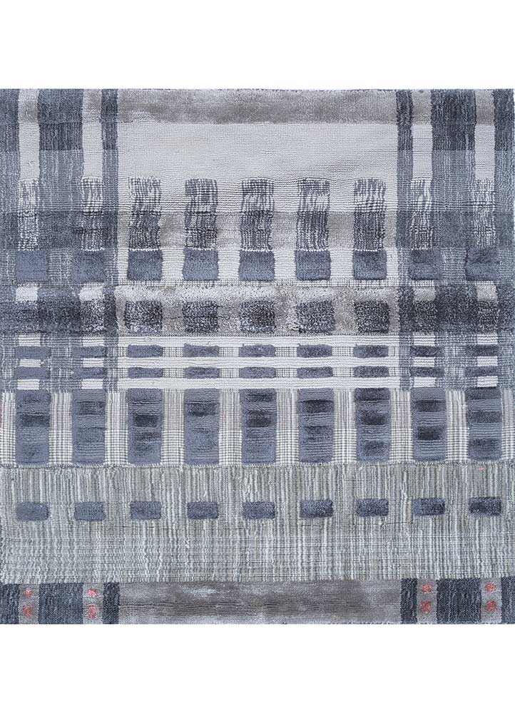 Viskose Teppich quadratisch  - 90 x 90 cm - mehrfarbig