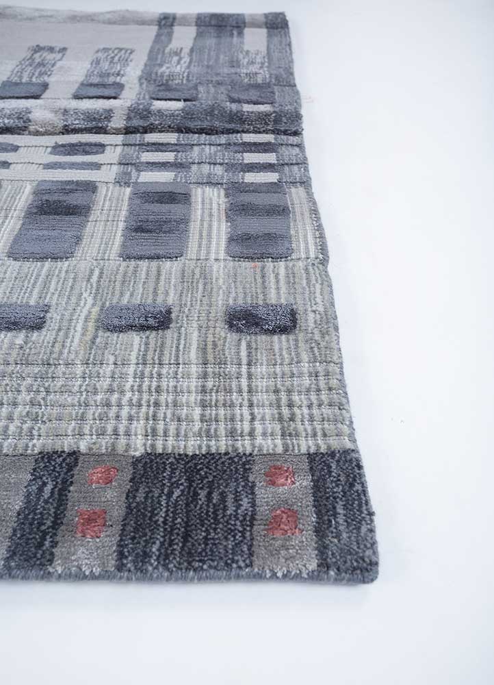 Viskose Teppich quadratisch  - 90 x 90 cm - mehrfarbig