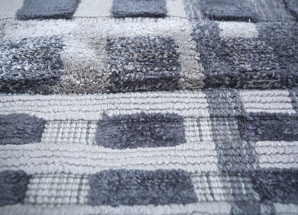 Viskose Teppich quadratisch  - 90 x 90 cm - mehrfarbig